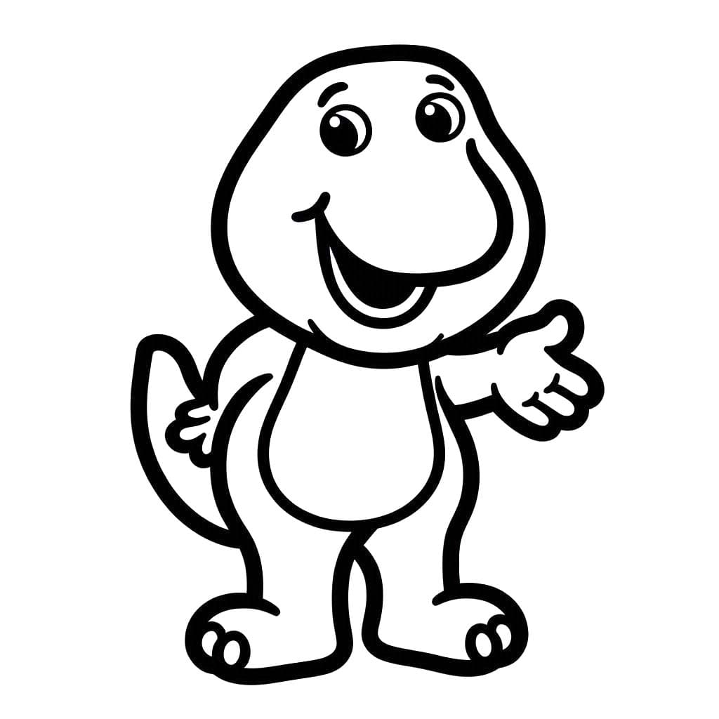 Desenhos de Desenho Barney fácil para colorir