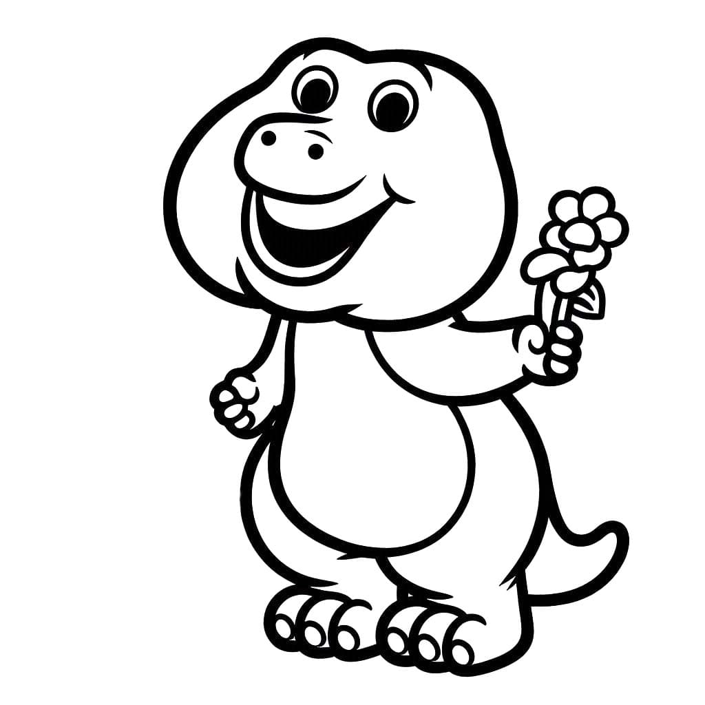 Desenhos de Desenho Barney feliz para colorir