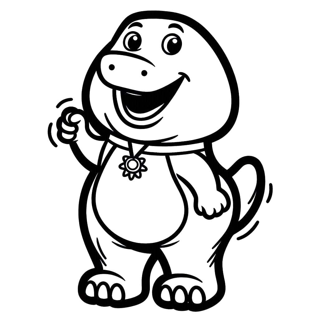 Desenhos de Desenho Barney simples para colorir