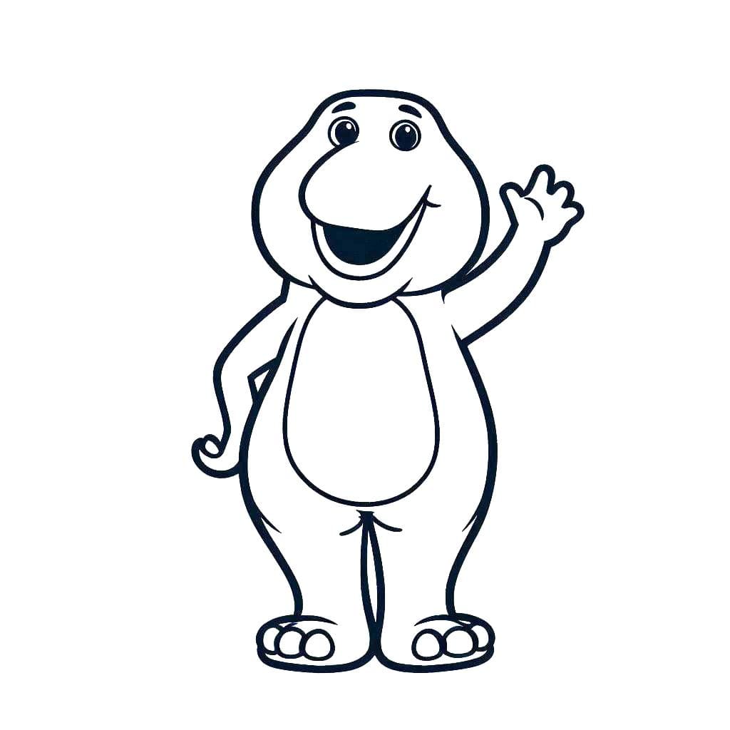 Desenhos de Desenho Barney sorrindo para colorir