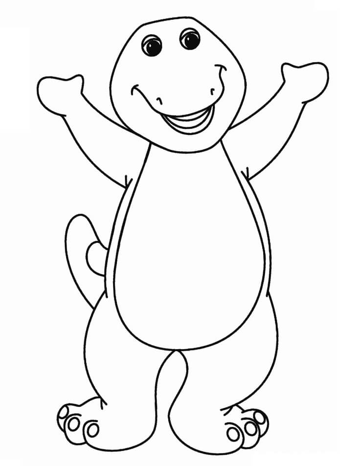 Desenhos de Feliz Barney 1 para colorir