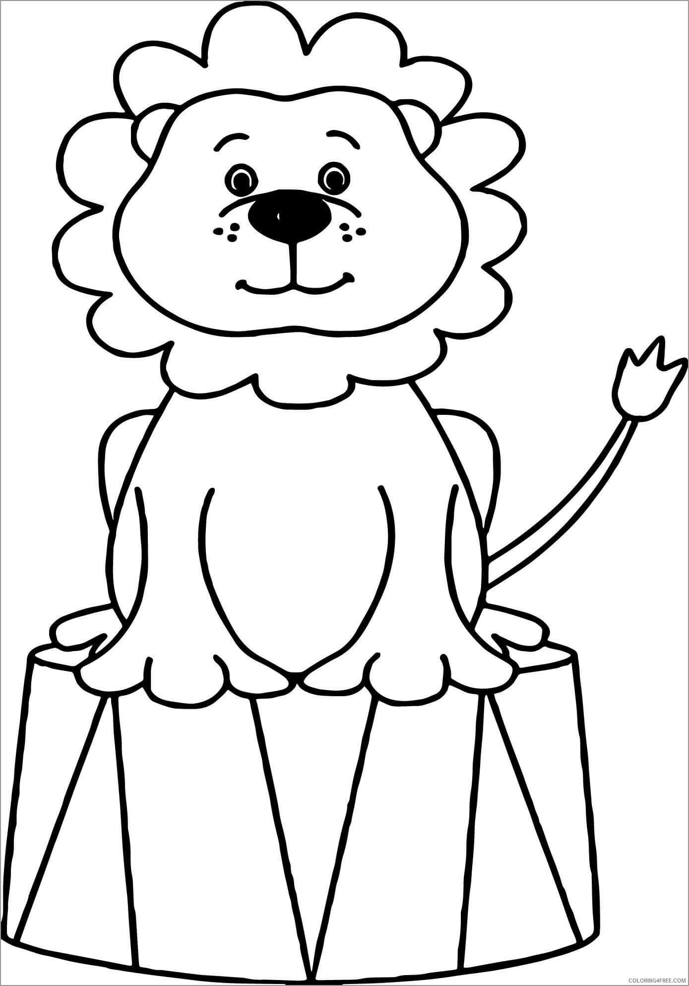 Desenhos de Lion Circus Sorrindo para colorir