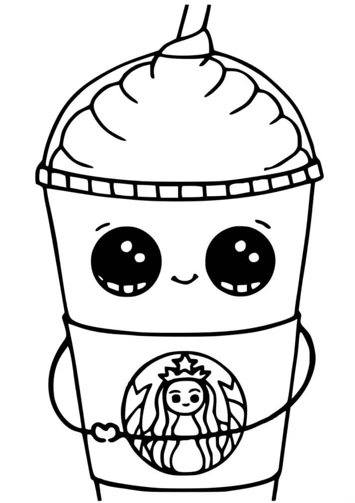 Desenhos de Starbucks de Bebida Adorável para colorir