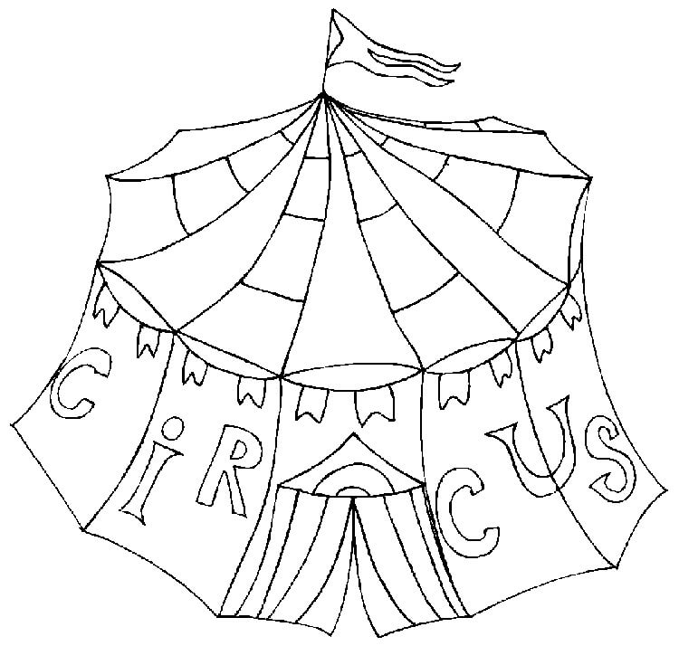 Desenhos de Tenda de Circo Simples para colorir