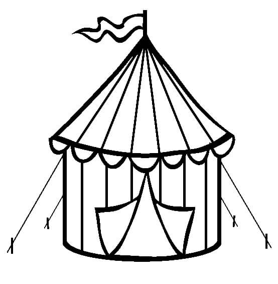 Tenda de Circo de Desenho para colorir