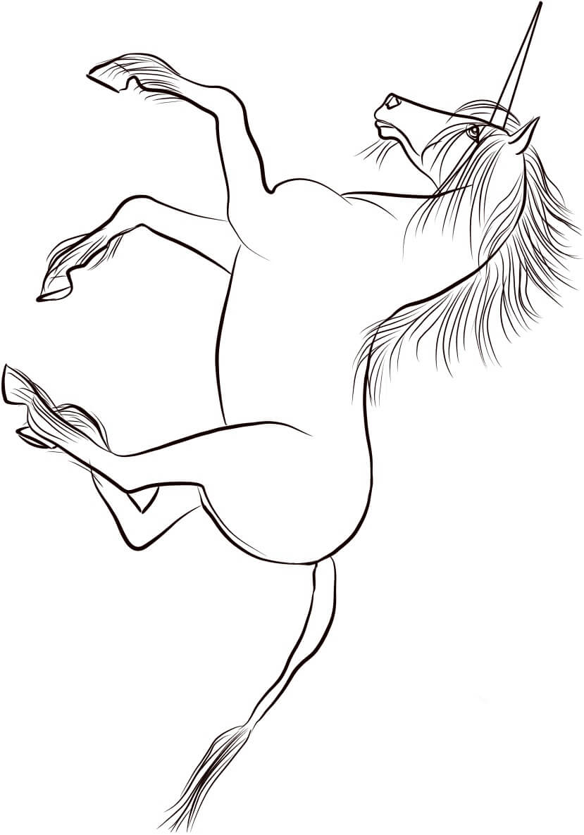 Desenhos de Unicorn Correndo para colorir
