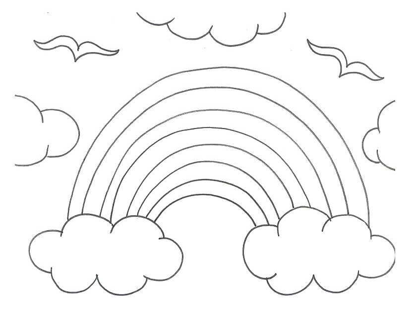 Desenhos de Arco-íris Impressionante para colorir