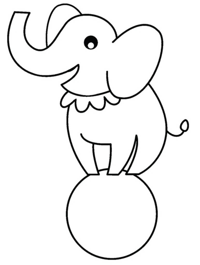 Elefante Adorável para colorir