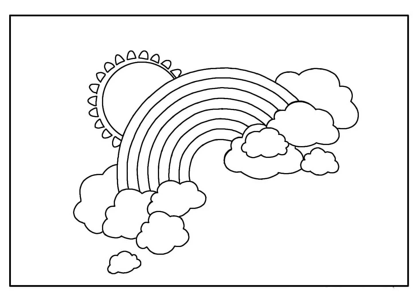 Desenhos de Grande Arco-Íris para colorir