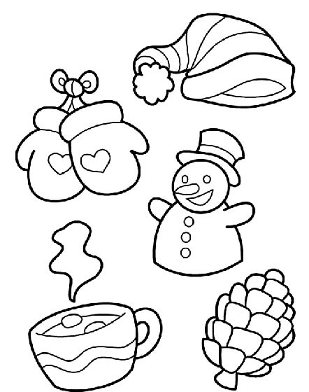 Desenhos de Inverno Básico para colorir