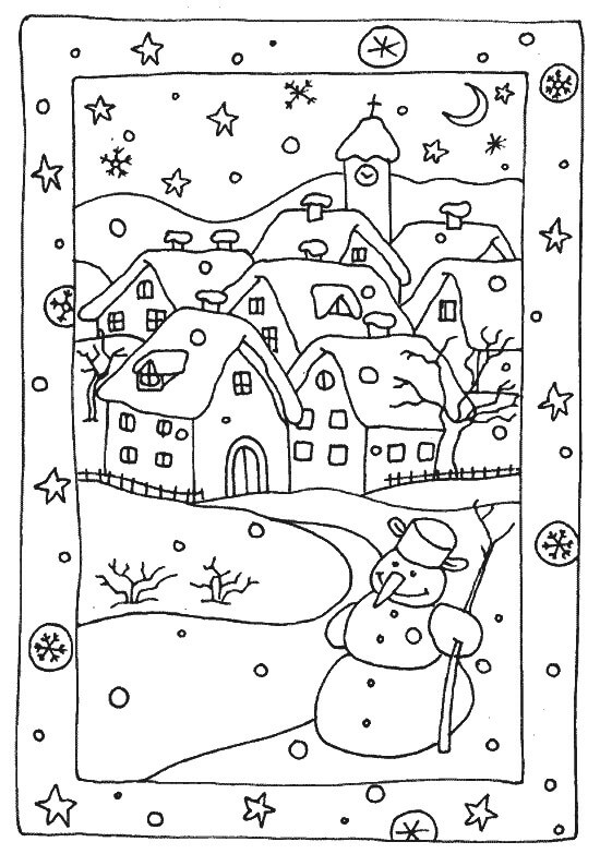 Desenhos de Inverno Perfeito para colorir