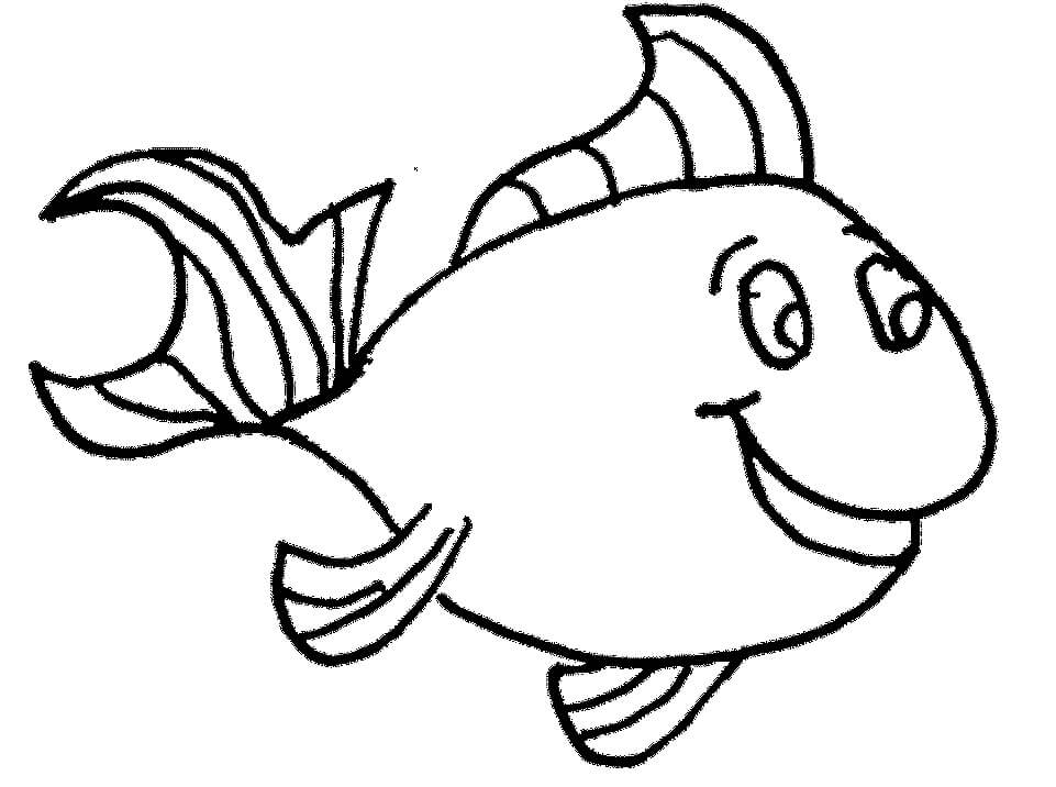 Desenhos de Peixe Adorável para colorir