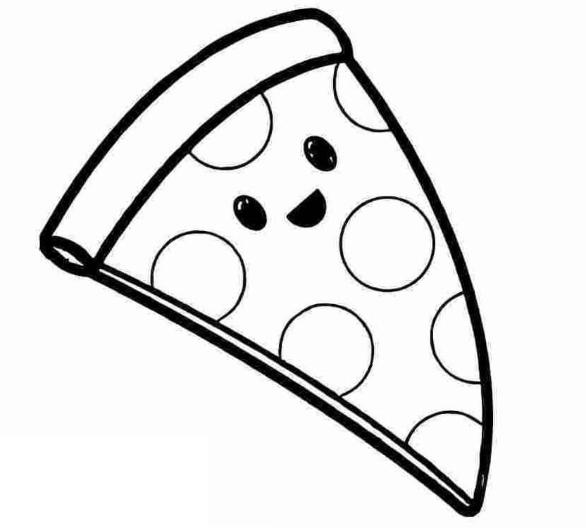 Desenhos de Pizza Adorável para colorir