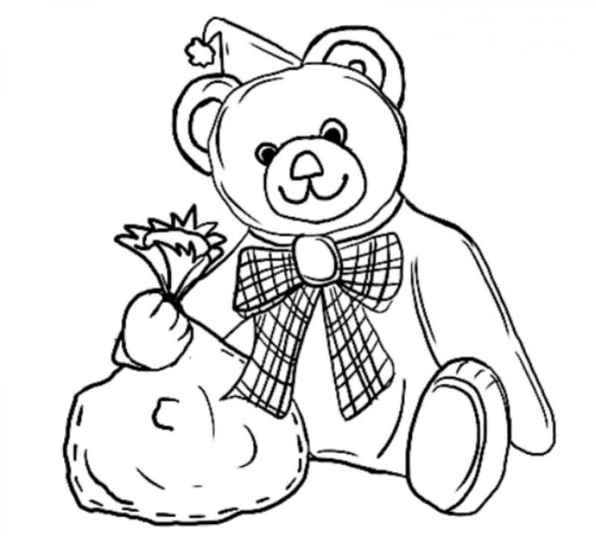 Desenhos de Urso de Pelúcia Gratuito para colorir