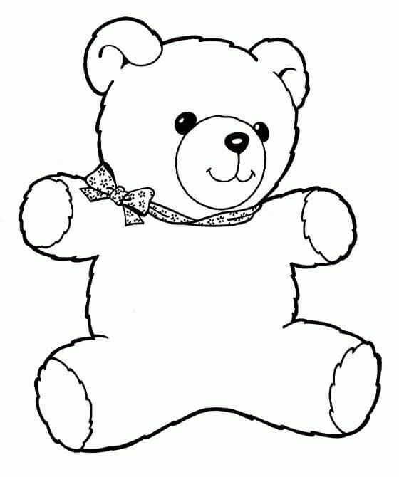 Desenhos de Urso de Pelúcia Incrível para colorir