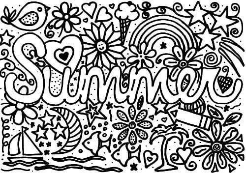 Desenhos de Verão para Criança para colorir