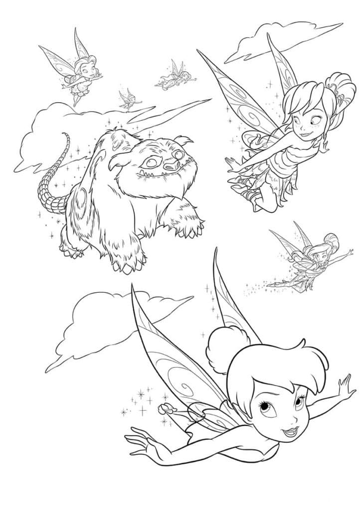 Desenhos de Aventura Sininho para colorir