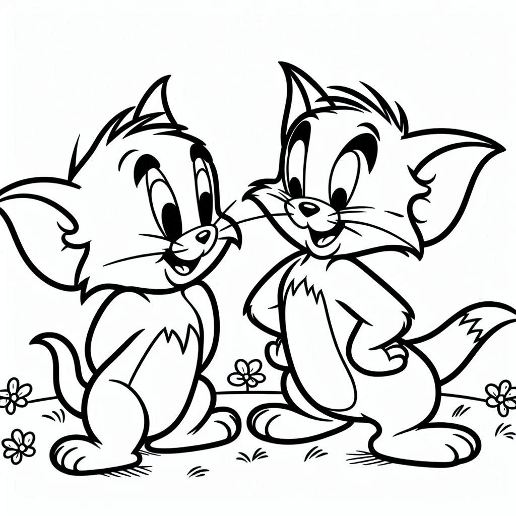 Desenhar Personagem Tom e Jerry para colorir