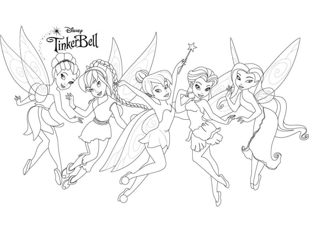 Desenhos de Fadas da Disney Sininho para colorir