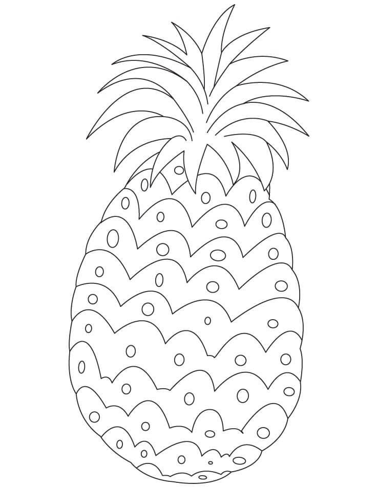 Desenhos de Fruta Abacaxi 11 para colorir