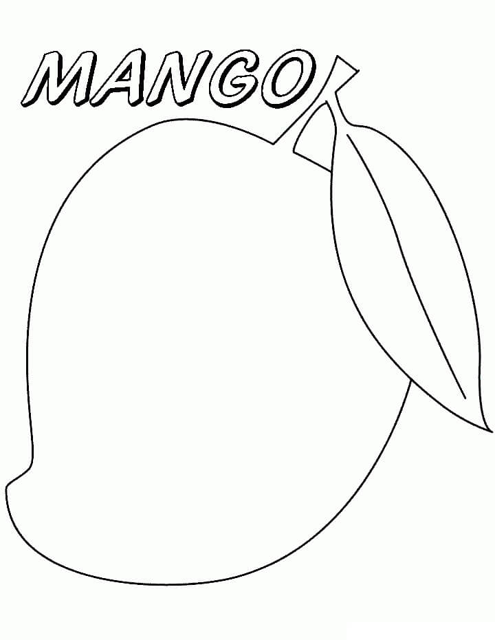 Desenhos de Fruta Manga 2 para colorir