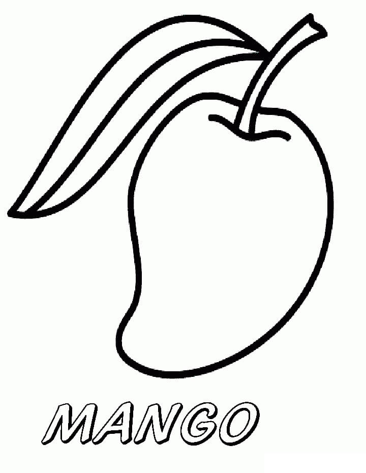 Desenhos de Fruta Manga 6 para colorir