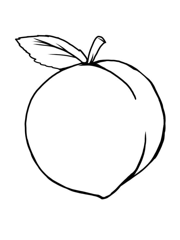 Desenhos de Fruta Pêssego 2 para colorir