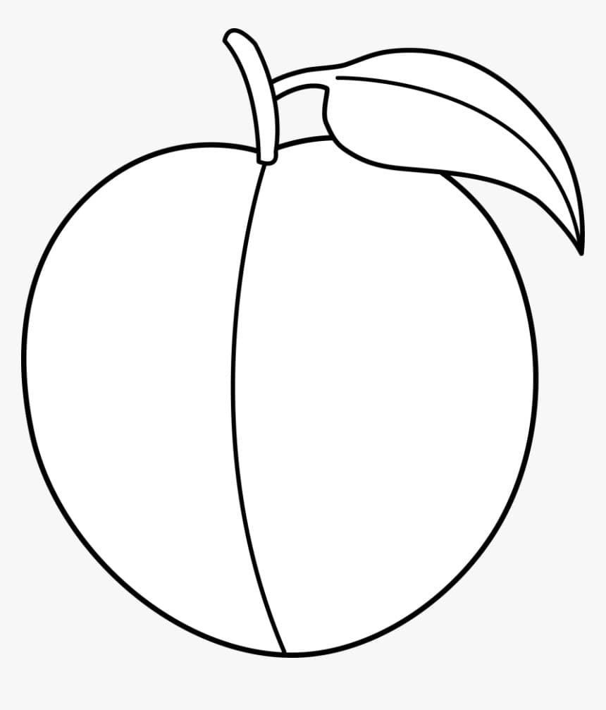 Fruta Pêssego 3 para colorir