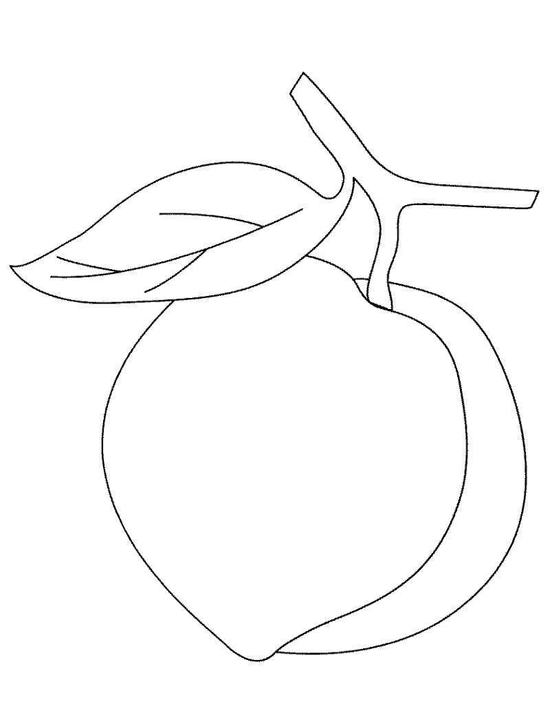Desenhos de Fruta Pêssego 6 para colorir
