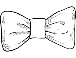 Gravata Borboleta Simples para colorir