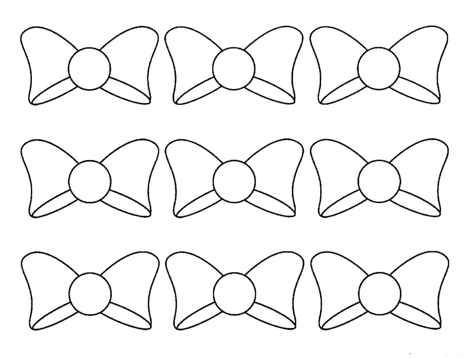 Desenhos de Nove Gravata Borboleta para colorir