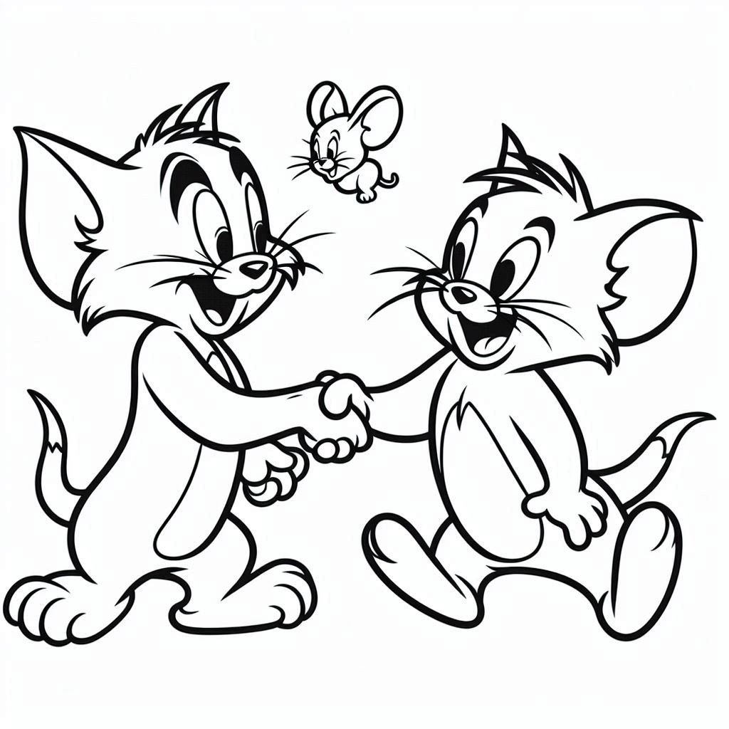 Tom e Jerry básico para colorir