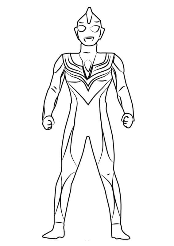 Desenhos de Ultraman Tiga para colorir
