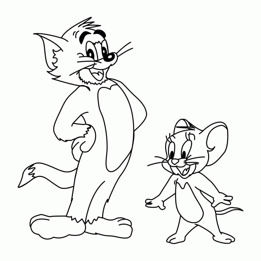 Básico Tom e Jerry para colorir