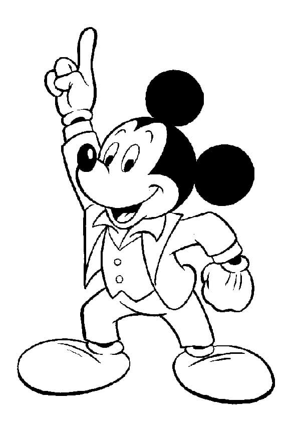 Gentil Mickey Mouse para colorir