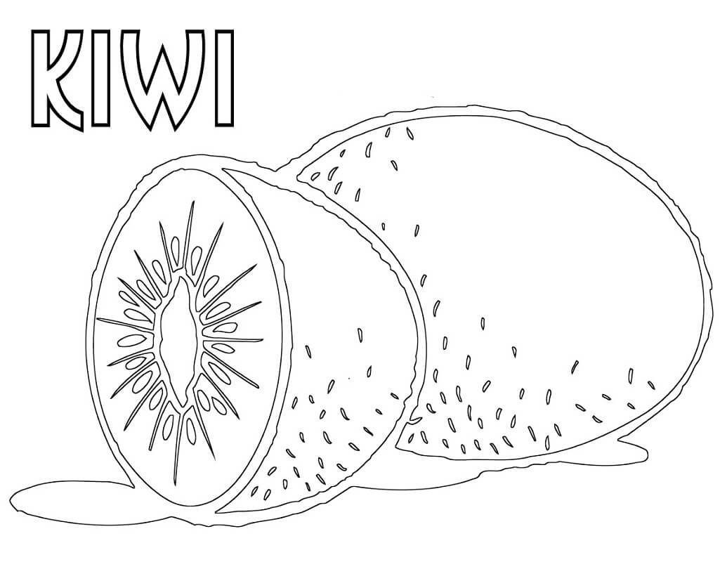 Desenhos de Kiwi Fofo para colorir