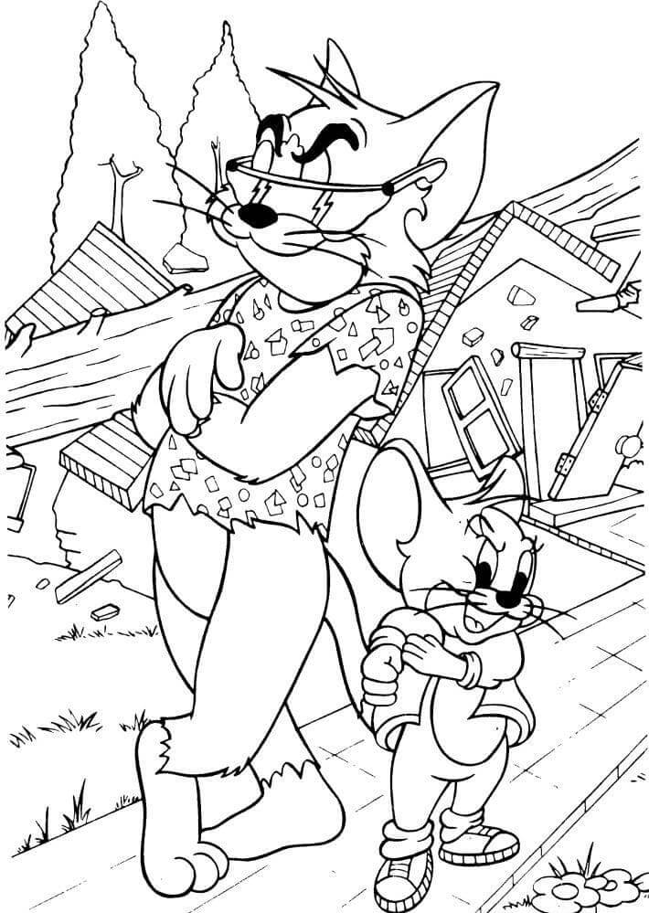 Desenhos de Legal Tom e Jerry para colorir