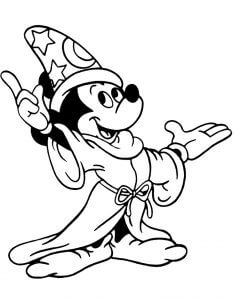 Desenhos de Mago Mickey Mouse para colorir