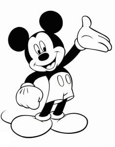 Desenhos de Mickey Mouse Diga Oi para colorir