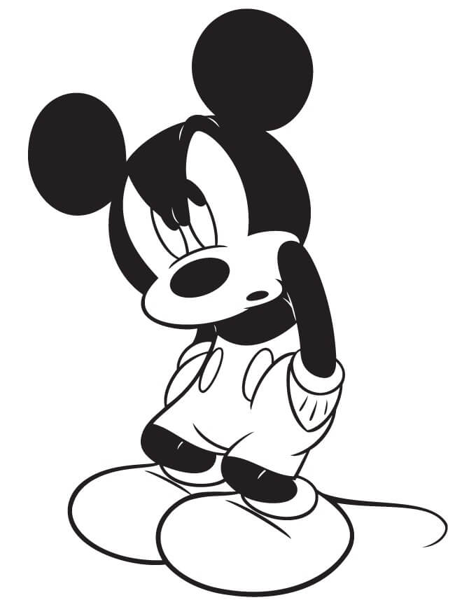 Desenhos de Mickey Mouse Engraçado para colorir
