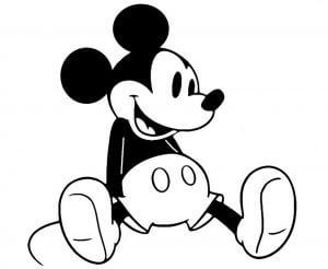 Desenhos de Mickey Mouse Sentado para colorir