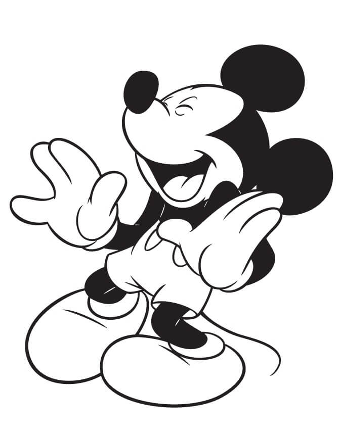 Desenhos de Rindo do Mickey Mouse para colorir