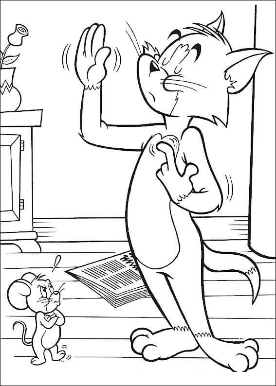 Tom e Jerry em Casa para colorir