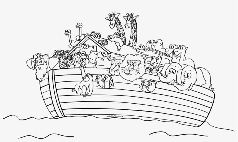 Desenhos de Arca de Noé Normal para colorir