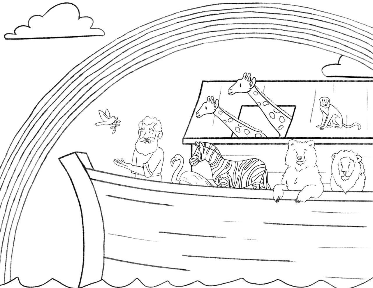 Arca de Noé para Impressão para colorir