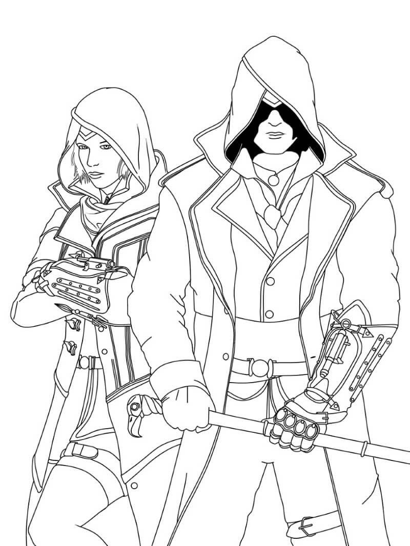 Assassin’s Creed 13 para colorir