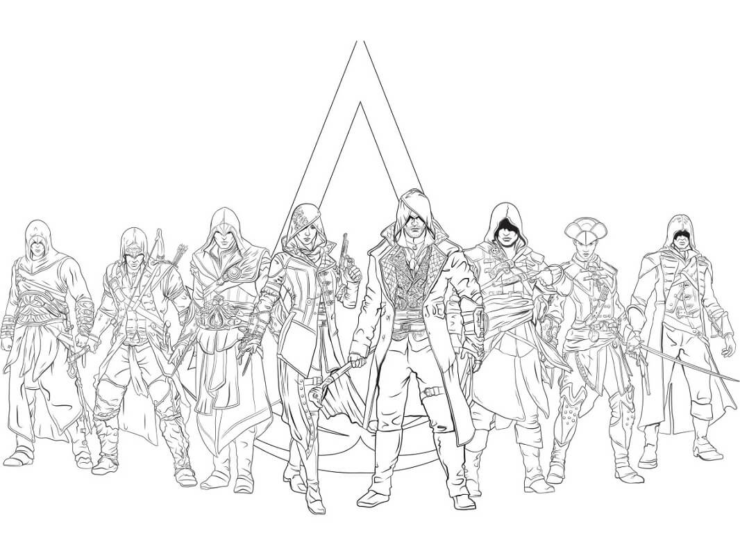 Assassin’s Creed 16 para colorir