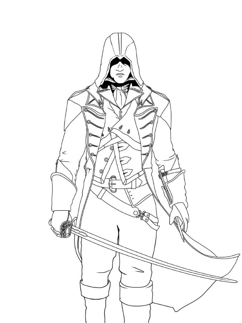 Assassin’s Creed 17 para colorir