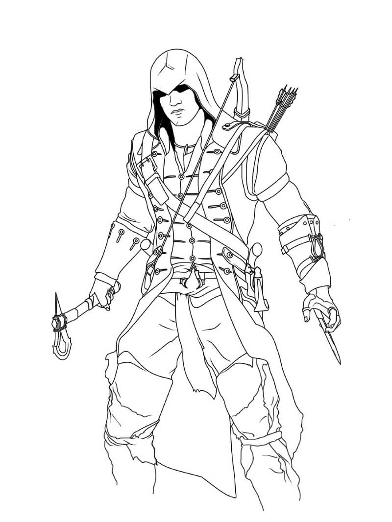 Assassin’s Creed 9 para colorir