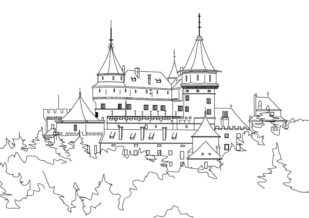 Belo Castelo 3 para colorir
